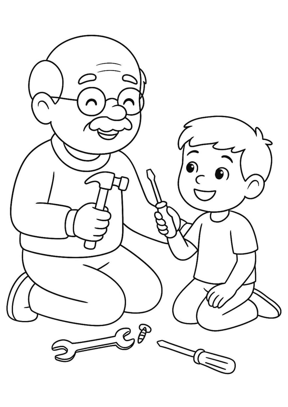 Desenho de Avos Desenho Colorir Imprimir 18