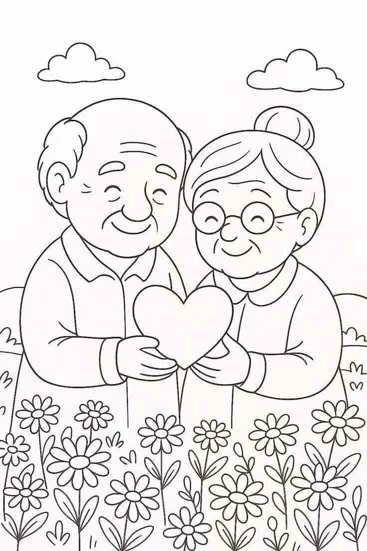 Desenho de Avos Desenho Colorir Imprimir 22