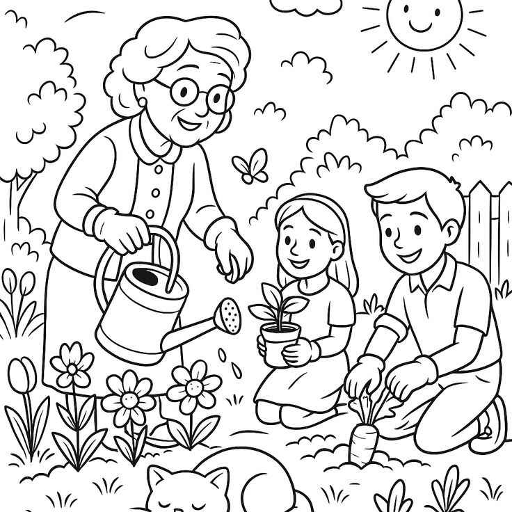 Desenho de Avos Desenho Colorir Imprimir 31