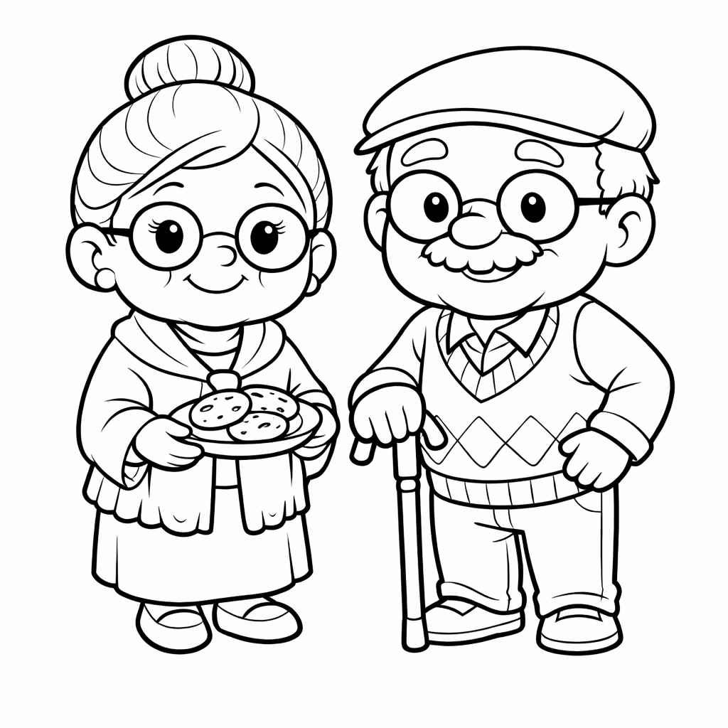 Desenho de Avos Desenho Colorir Imprimir 36