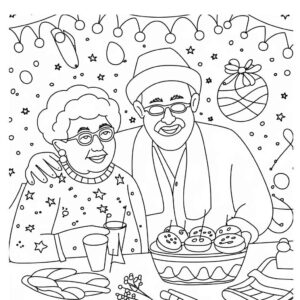 Desenho de Avos Desenho Colorir Imprimir 43