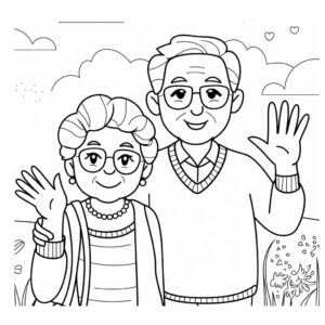 Desenho de Avos Desenho Colorir Imprimir 55