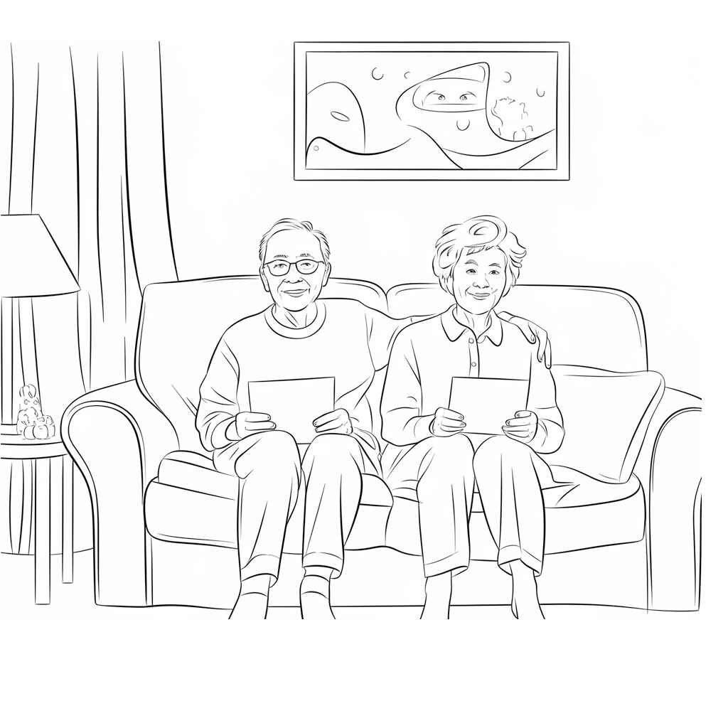 Desenho de Avos Desenho Colorir Imprimir 57