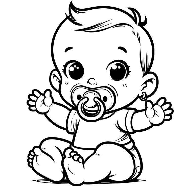 Desenho de Chupeta Desenho Colorir Imprimir 05