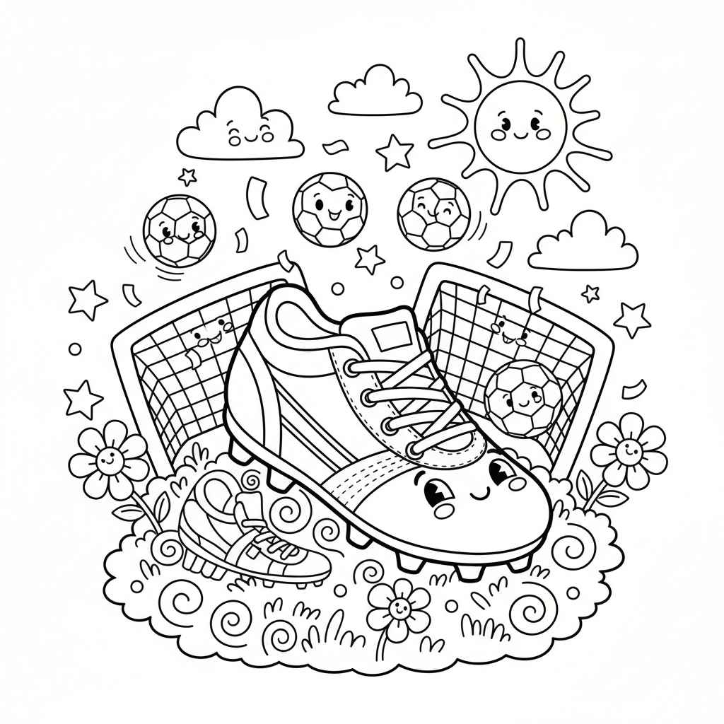Desenho de Chuteira Desenho Colorir Imprimir 13