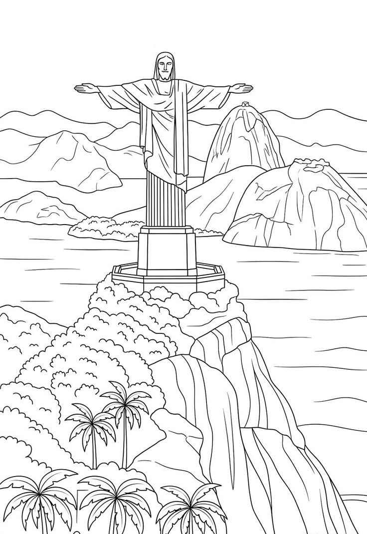 Desenho de Cristo Redentor Desenho Colorir Imprimir 04