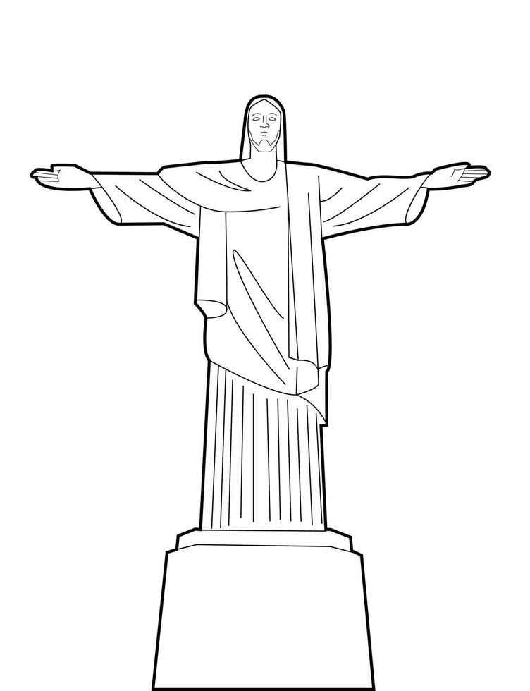 Desenho de Cristo Redentor Desenho Colorir Imprimir 05