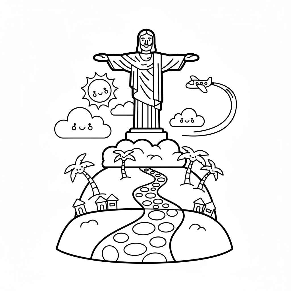 Desenho de Cristo Redentor Desenho Colorir Imprimir 11