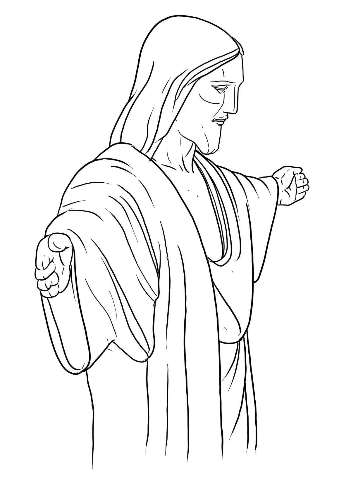 Desenho de Cristo Redentor Desenho Colorir Imprimir 15