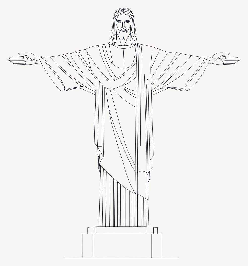 Desenho de Cristo Redentor Desenho Colorir Imprimir 16