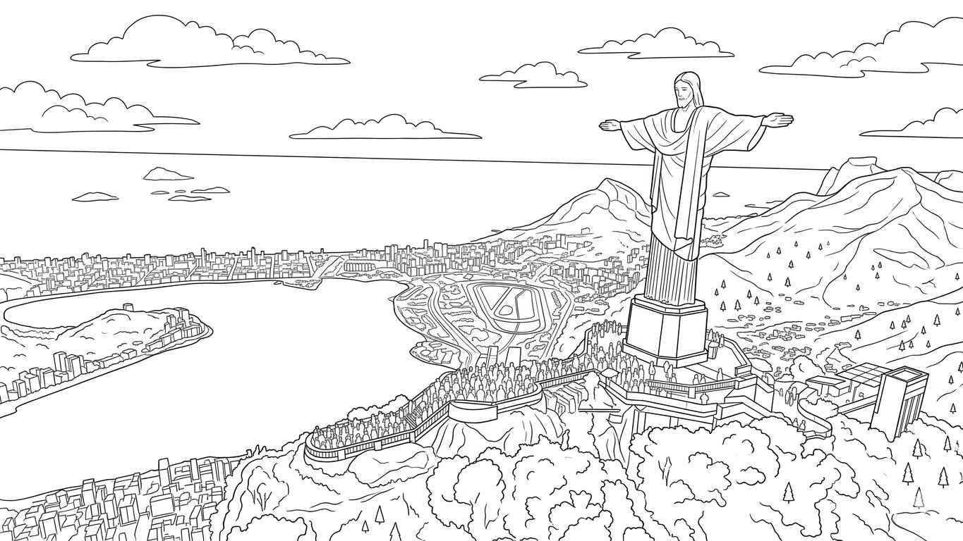 Desenho de Cristo Redentor Desenho Colorir Imprimir 18