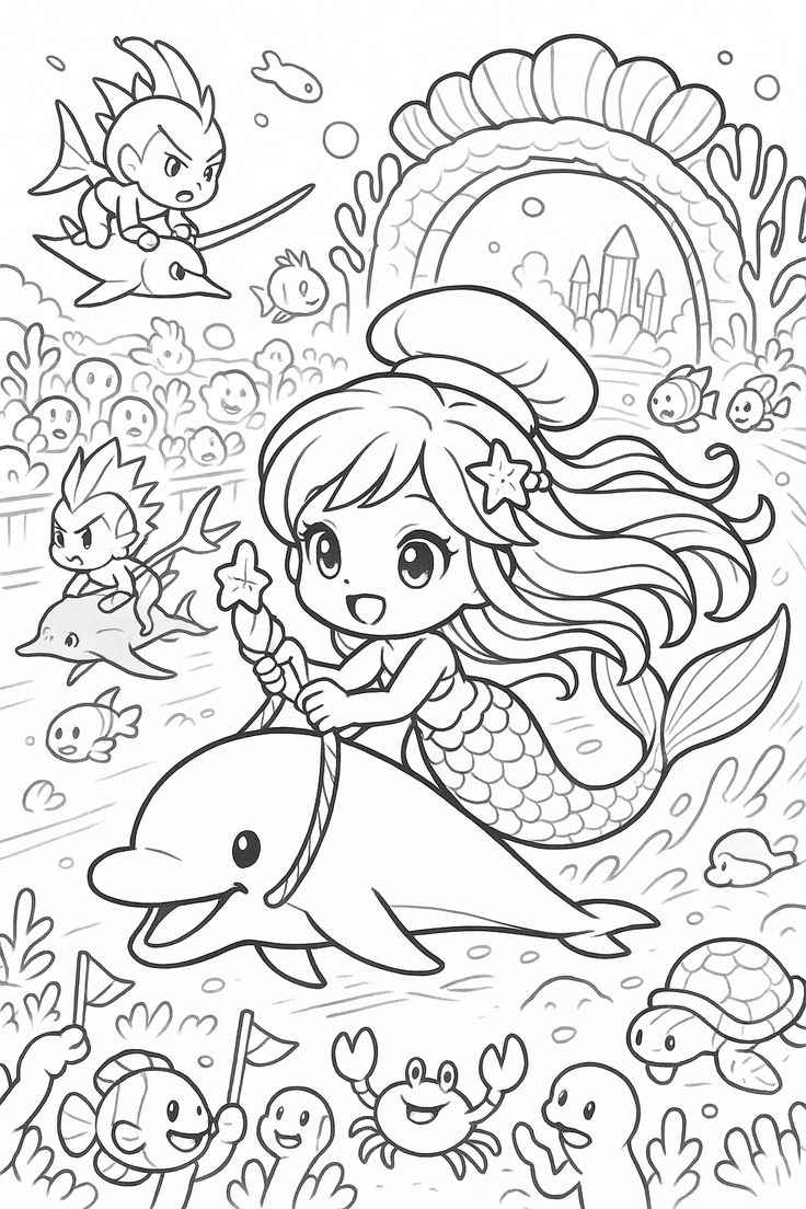 Desenho de Fundo Do Mar Desenho Colorir Imprimir 01