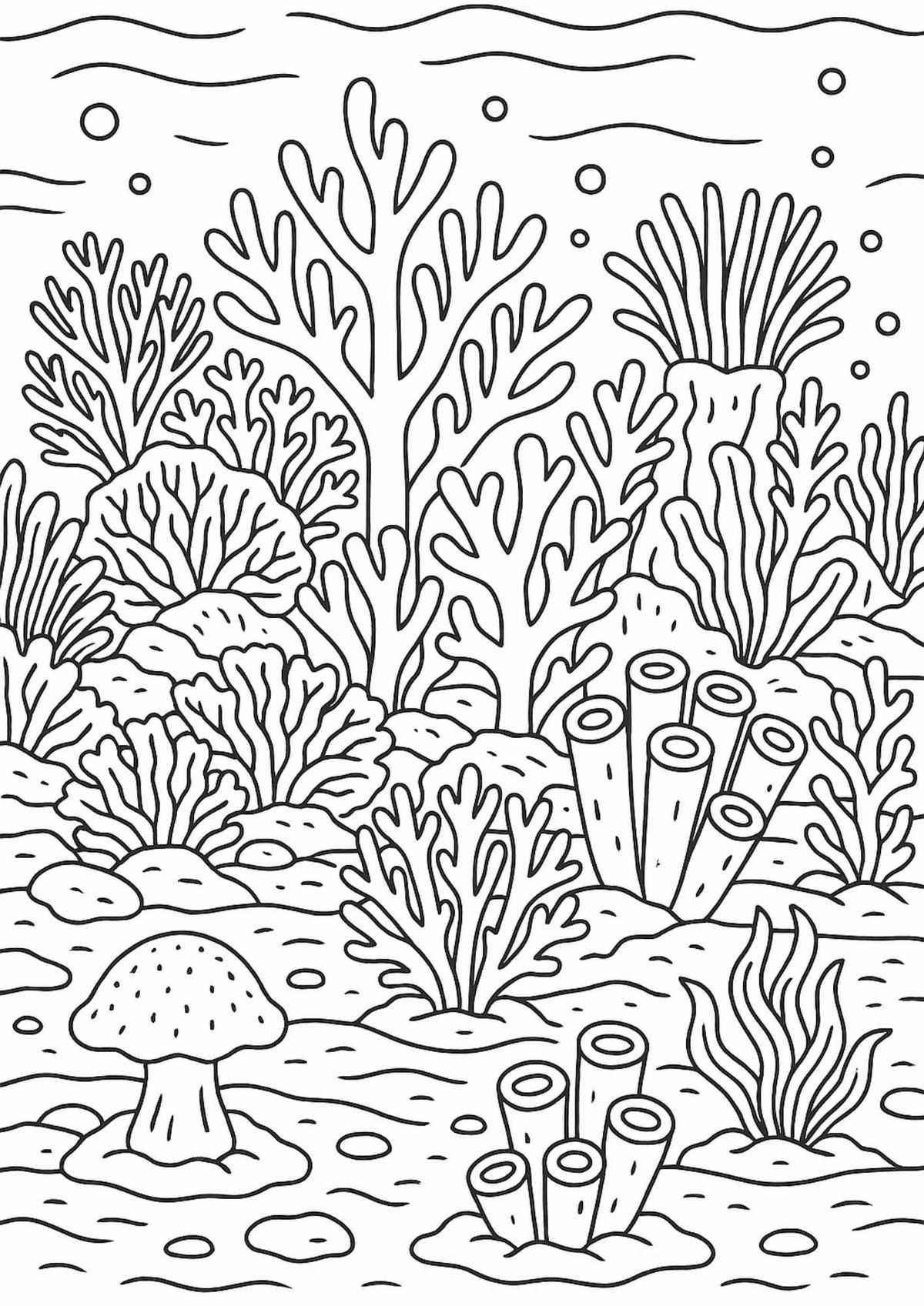 Desenho de Fundo Do Mar Desenho Colorir Imprimir 04