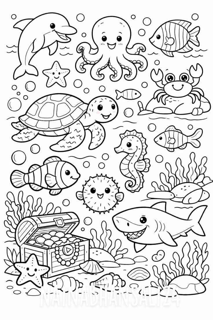 Desenho de Fundo Do Mar Desenho Colorir Imprimir 05