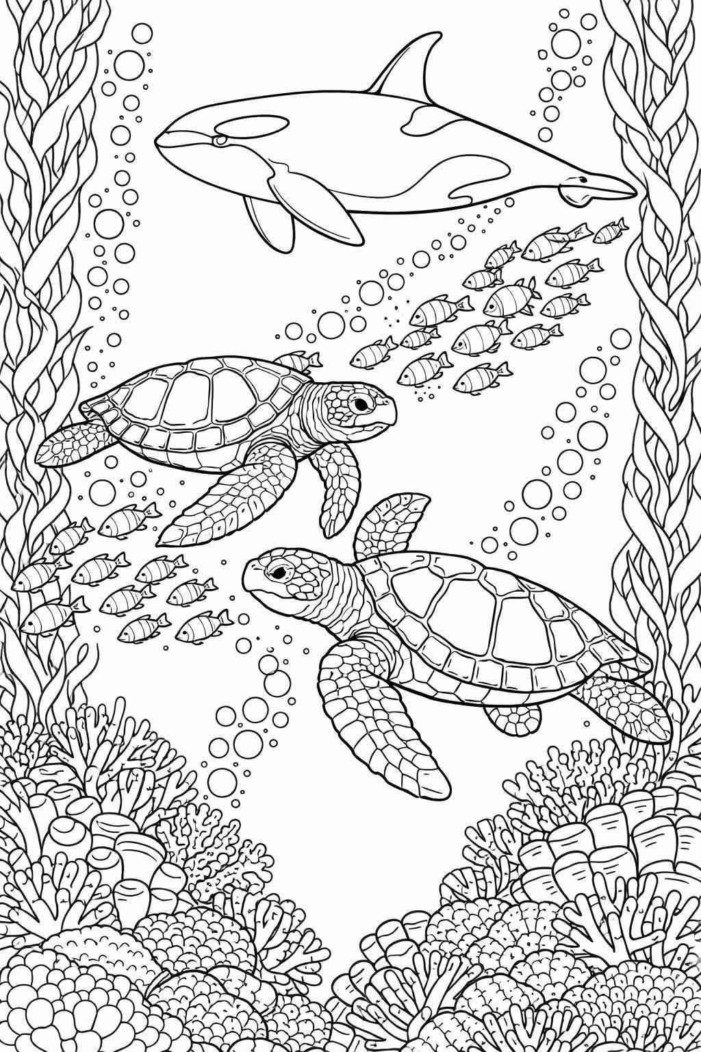 Desenho de Fundo Do Mar Desenho Colorir Imprimir 11