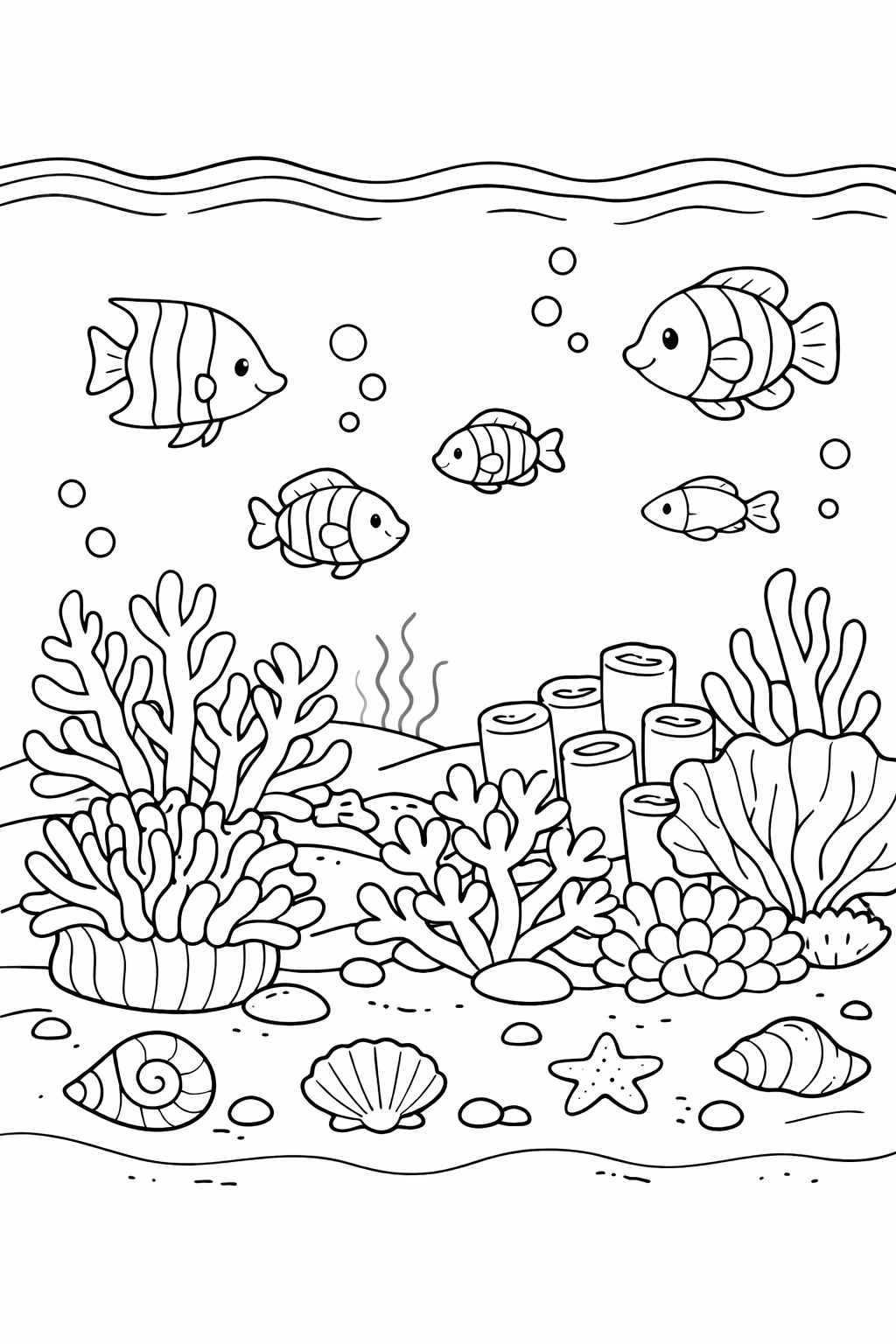 Desenho de Fundo Do Mar Desenho Colorir Imprimir 13
