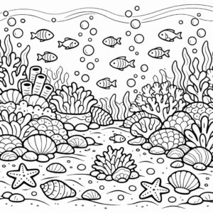 Desenho de Fundo Do Mar Desenho Colorir Imprimir 18