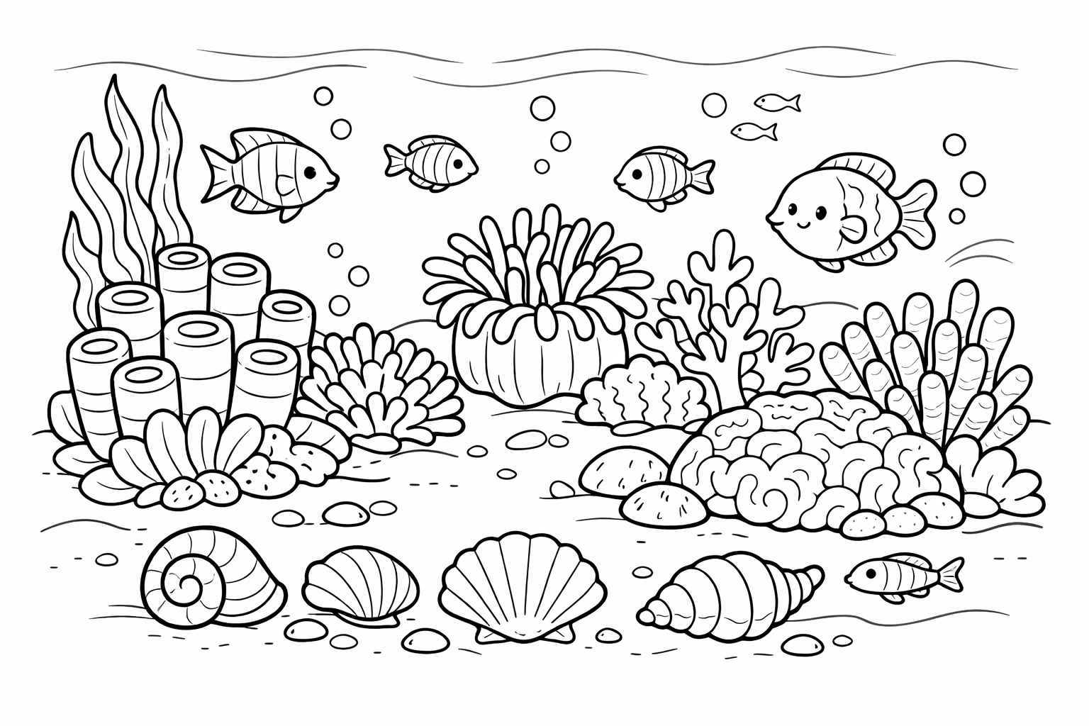 Desenho de Fundo Do Mar Desenho Colorir Imprimir 23