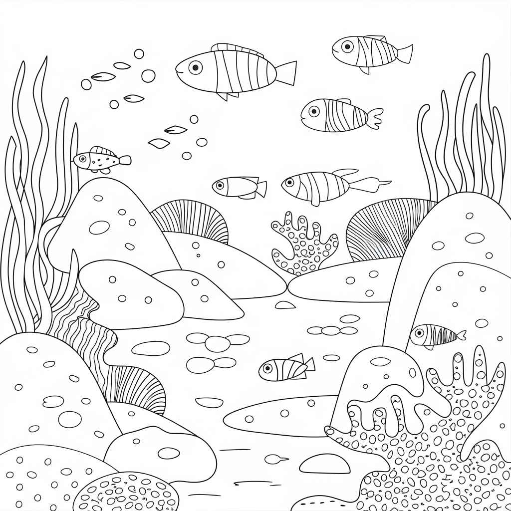 Desenho de Fundo Do Mar Desenho Colorir Imprimir 27