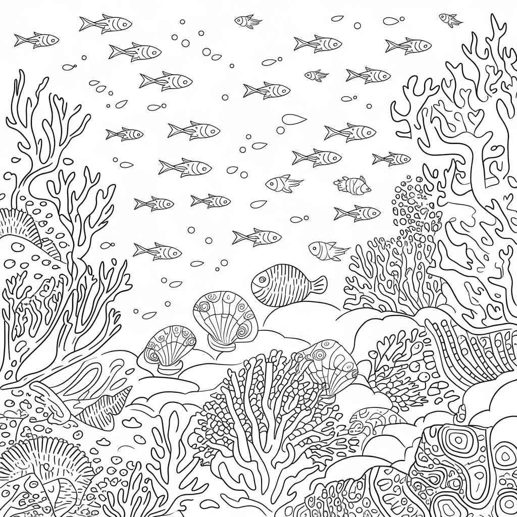 Desenho de Fundo Do Mar Desenho Colorir Imprimir 28