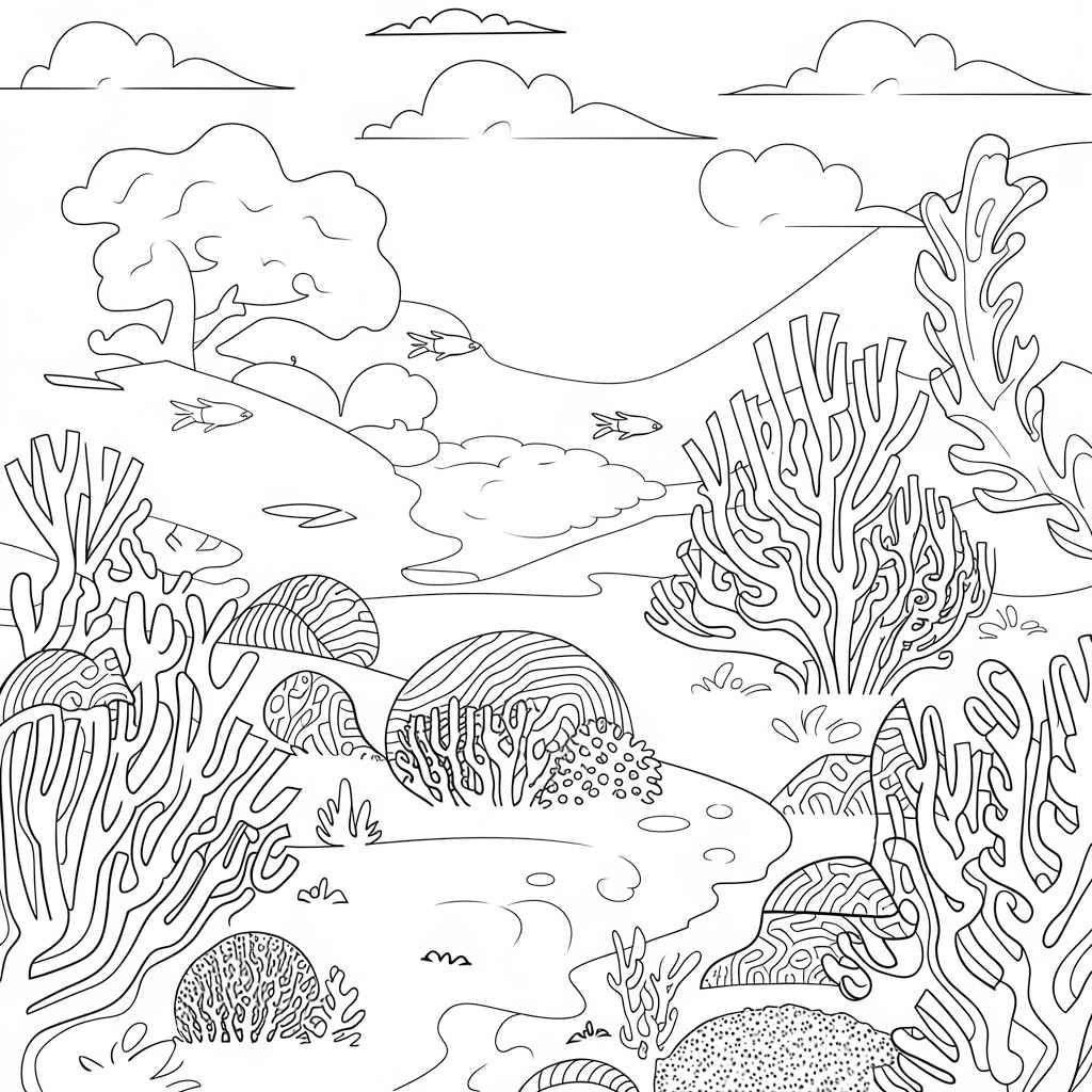 Desenho de Fundo Do Mar Desenho Colorir Imprimir 39
