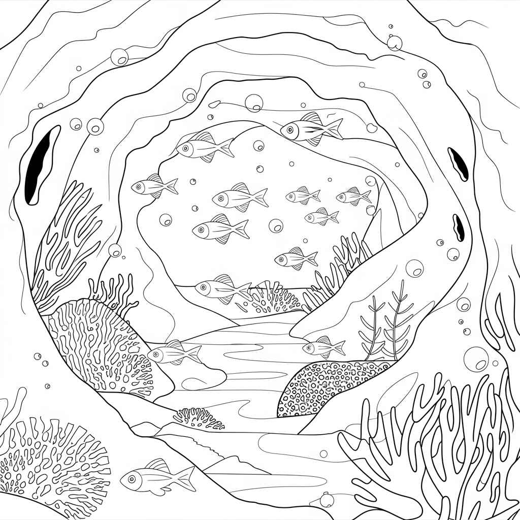 Desenho de Fundo Do Mar Desenho Colorir Imprimir 40