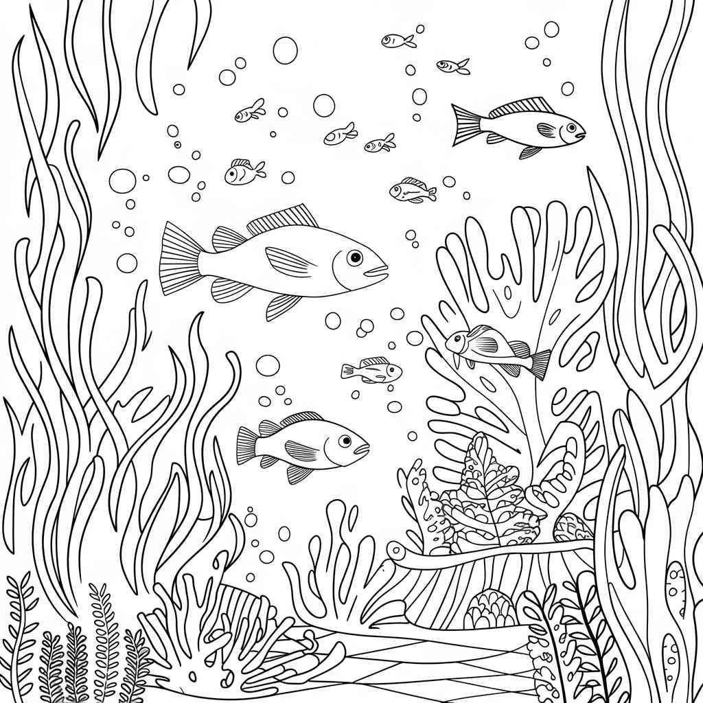 Desenho de Fundo Do Mar Desenho Colorir Imprimir 43