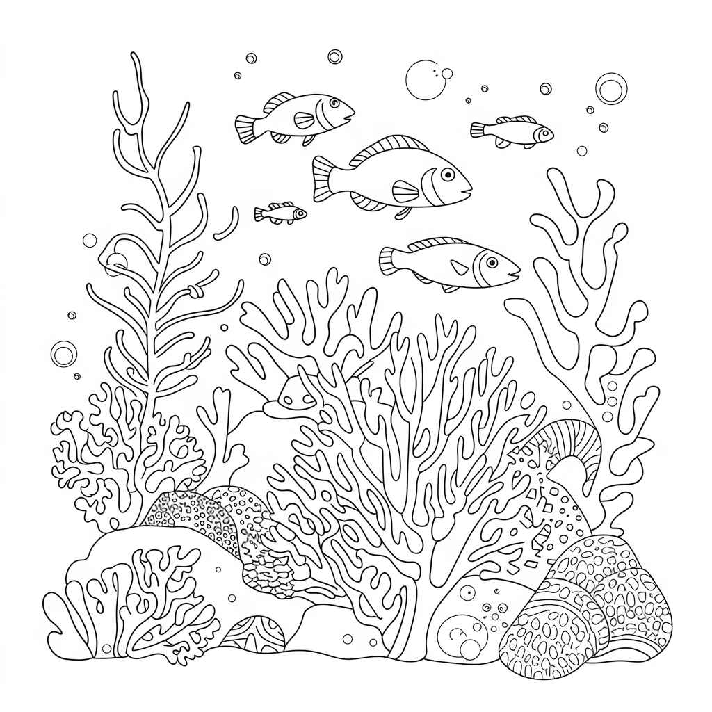Desenho de Fundo Do Mar Desenho Colorir Imprimir 47