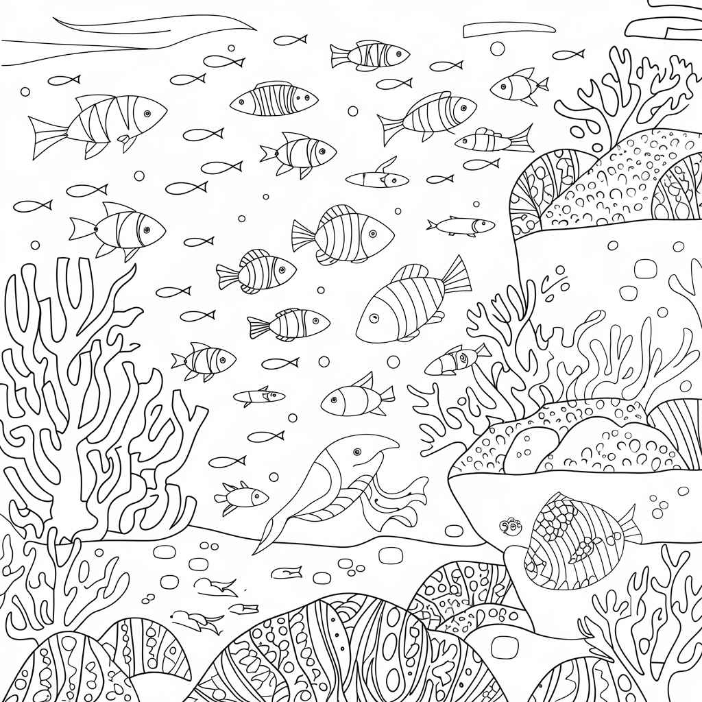 Desenho de Fundo Do Mar Desenho Colorir Imprimir 50