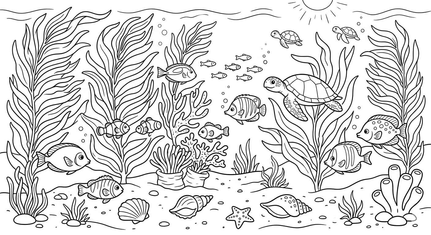 Desenho de Fundo Do Mar Desenho Colorir Imprimir 56