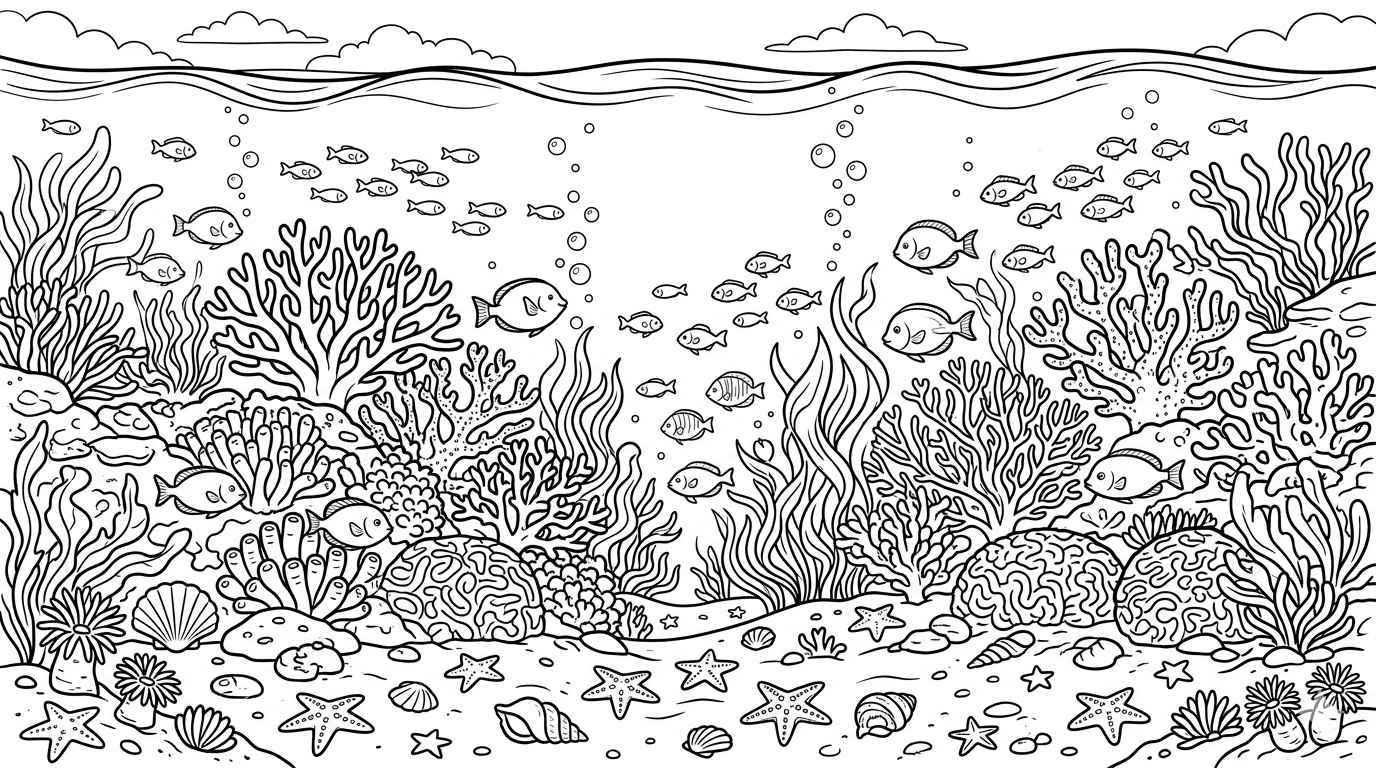 Desenho de Fundo Do Mar Desenho Colorir Imprimir 57