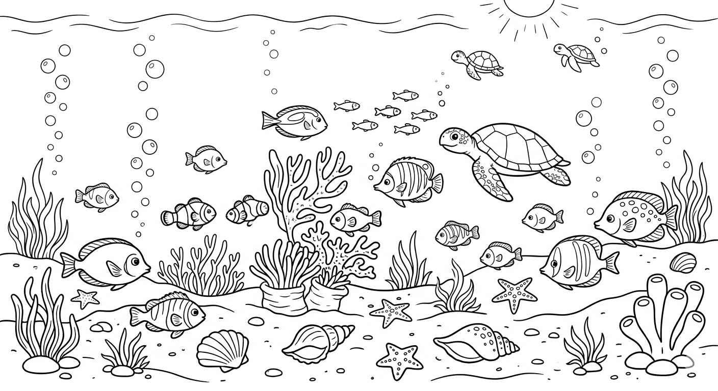 Desenho de Fundo Do Mar Desenho Colorir Imprimir 58