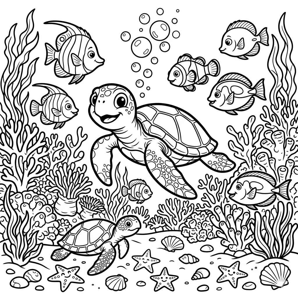Desenho de Fundo Do Mar Desenho Colorir Imprimir 59