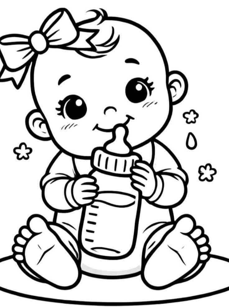 Desenho de Mamadeira Desenho Colorir Imprimir 01