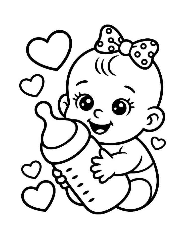 Desenho de Mamadeira Desenho Colorir Imprimir 04