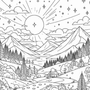 Desenho de Natureza Desenho Colorir Imprimir 04 (2)