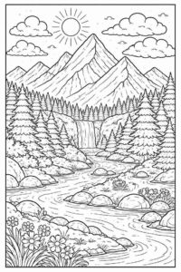 Desenho de Natureza Desenho Colorir Imprimir 05 (2)