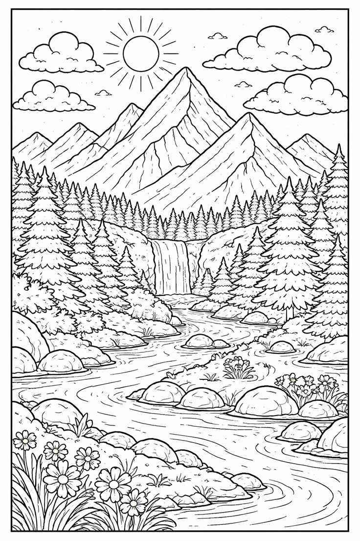 Desenho de Natureza Desenho Colorir Imprimir 05 (2)