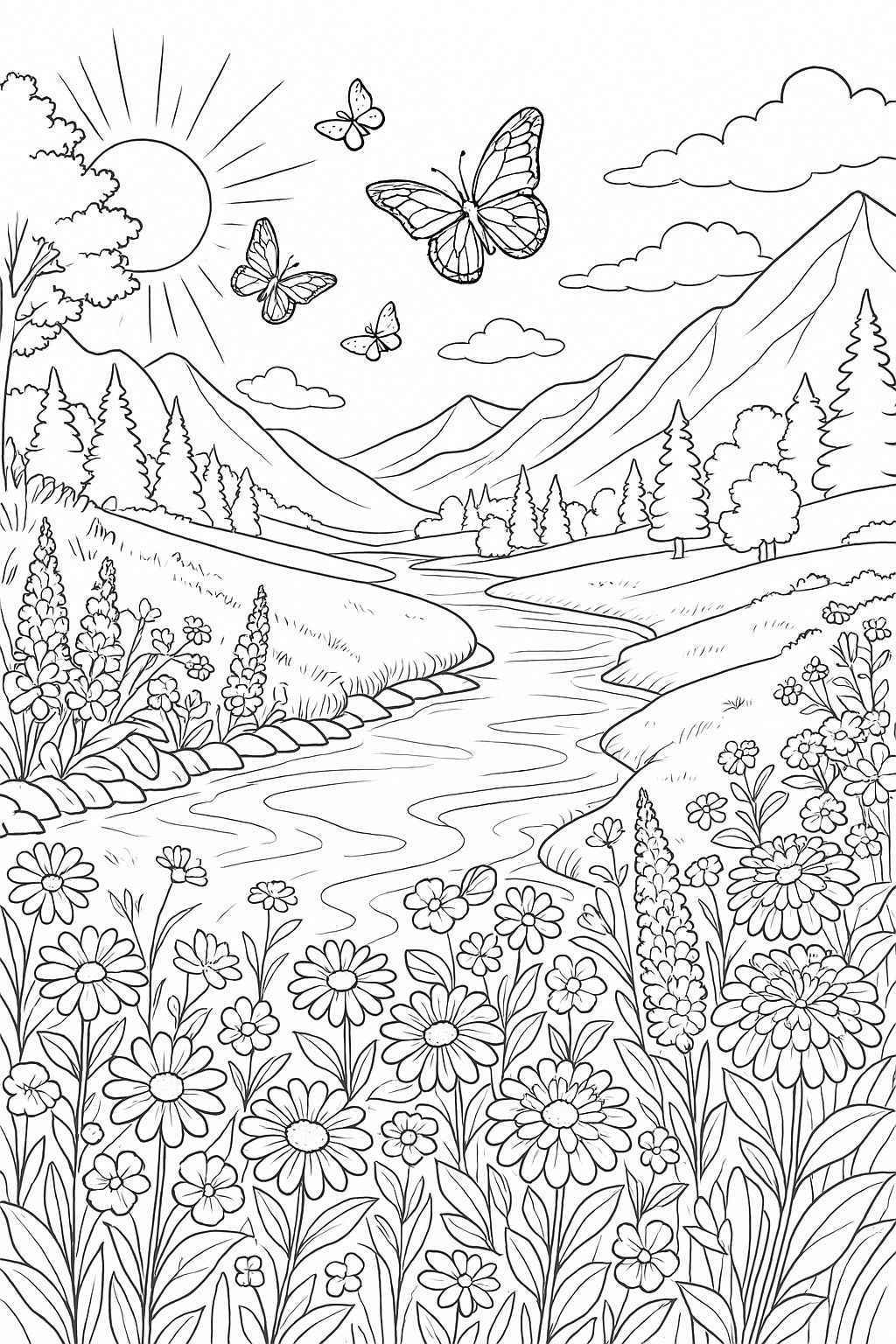 Desenho de Natureza Desenho Colorir Imprimir 15 (2)