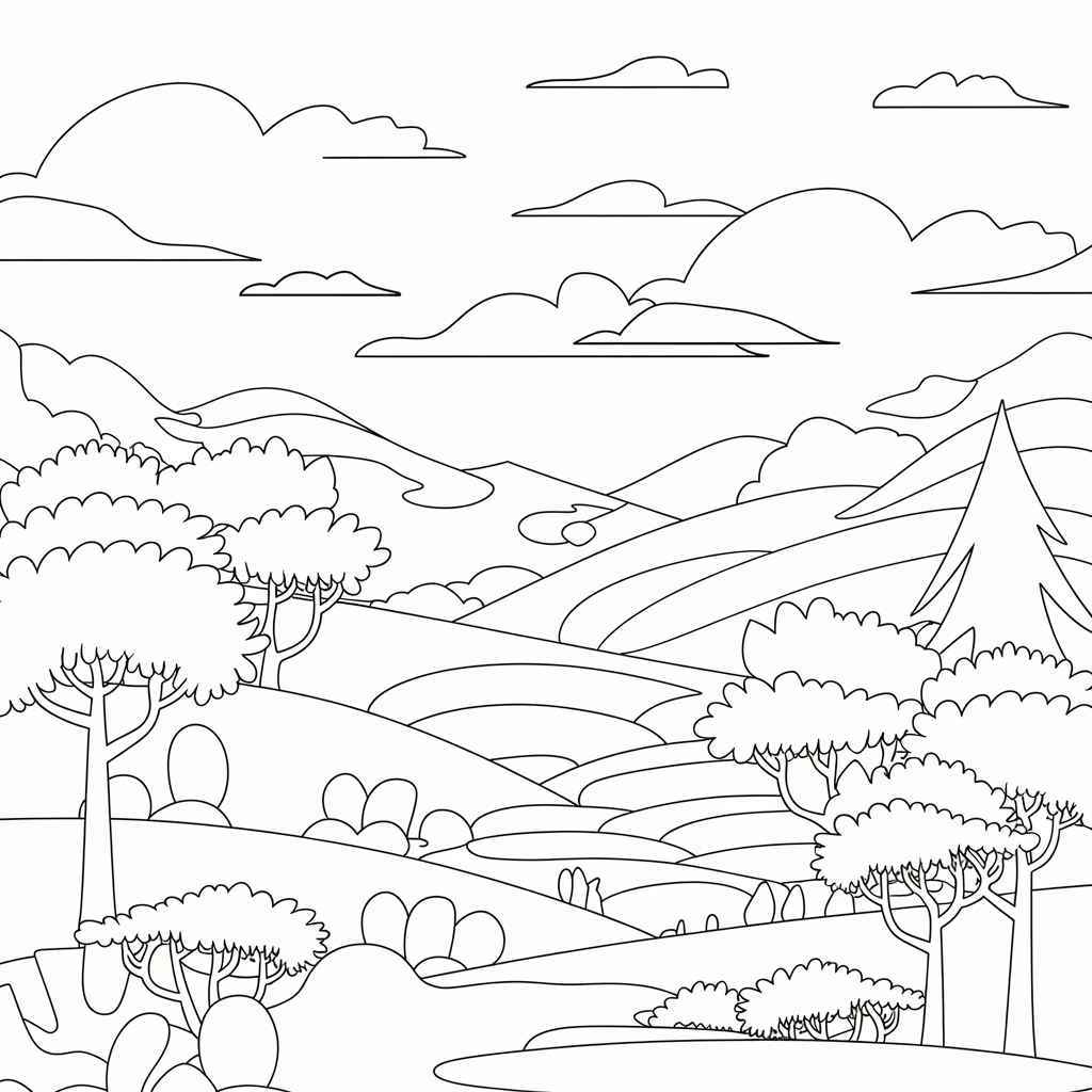 Desenho de Natureza Desenho Colorir Imprimir 54 (2)