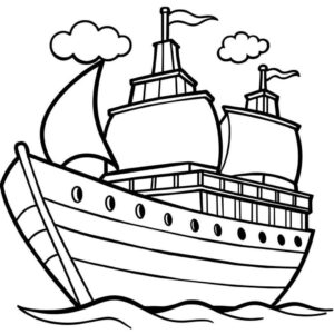 Desenho de Navio Desenho Colorir Imprimir 05