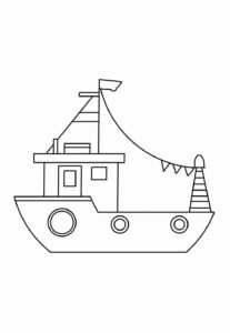 Desenho de Navio Desenho Colorir Imprimir 08