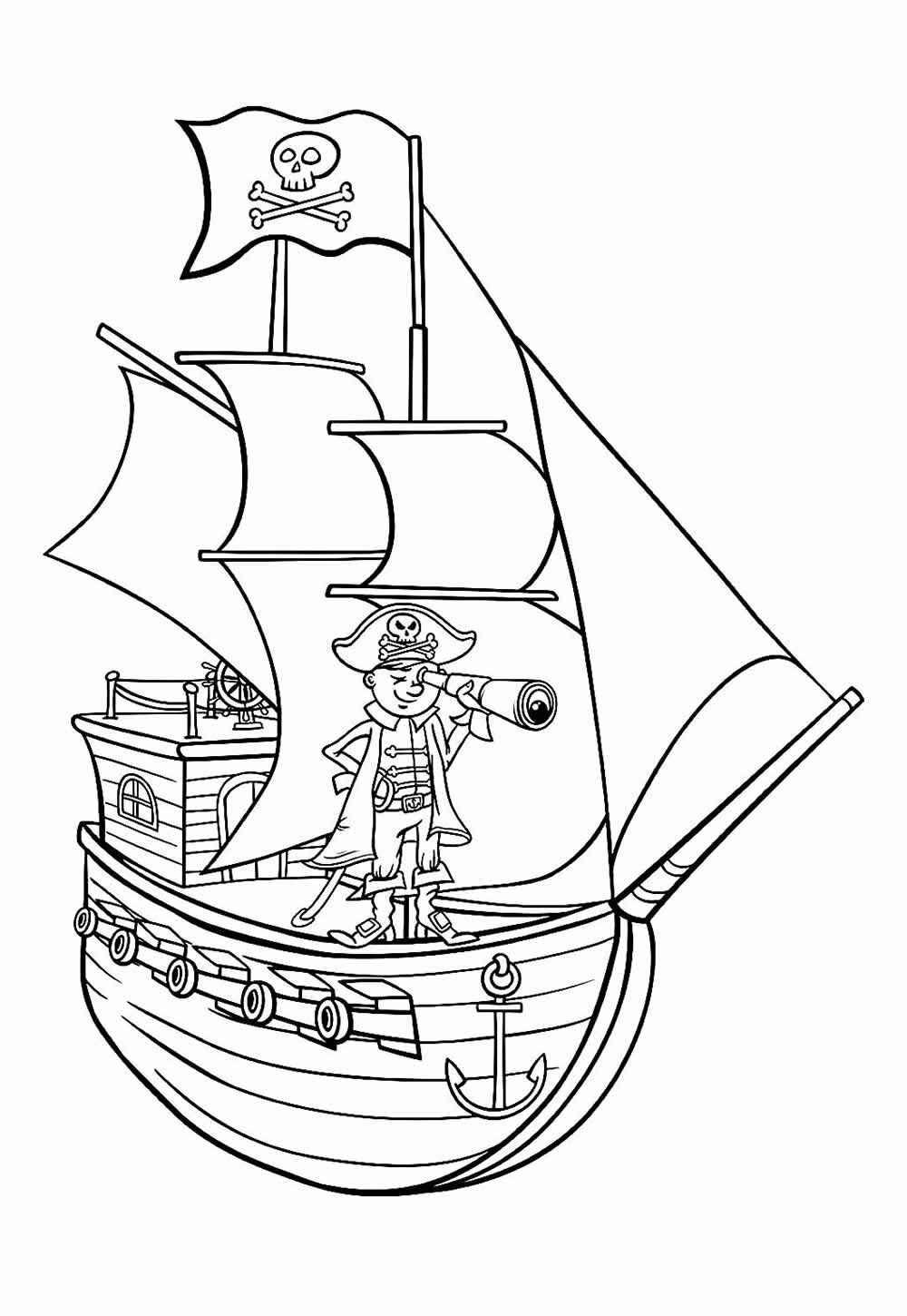 Desenho de Navio Desenho Colorir Imprimir 13