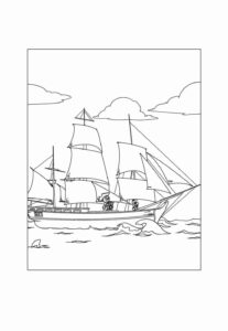 Desenho de Navio Desenho Colorir Imprimir 14