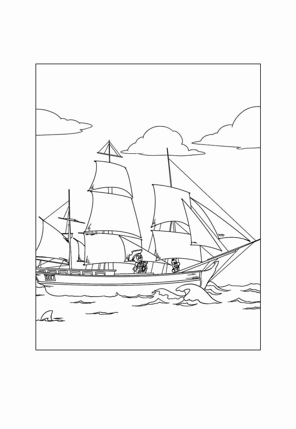 Desenho de Navio Desenho Colorir Imprimir 14