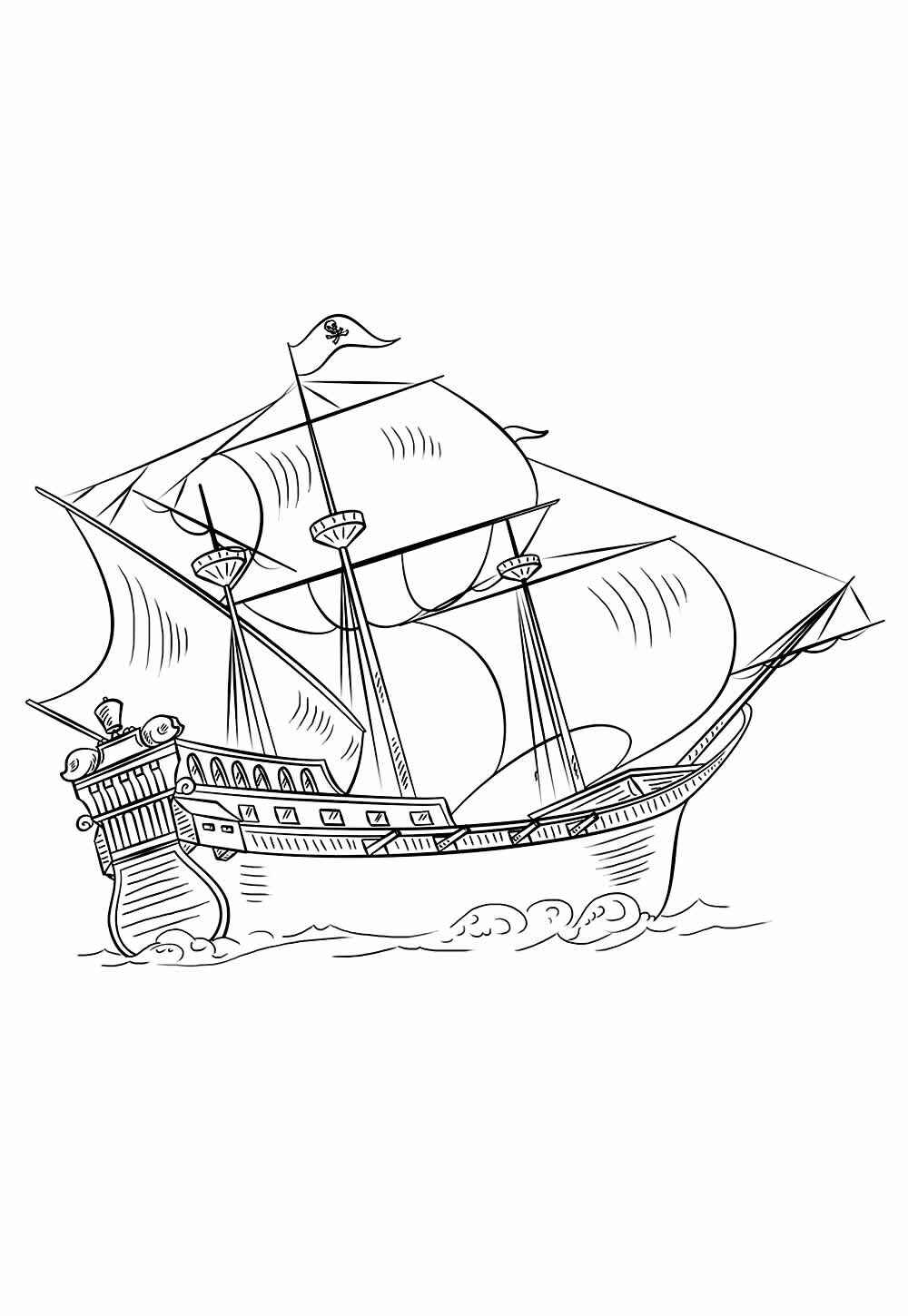 Desenho de Navio Desenho Colorir Imprimir 17
