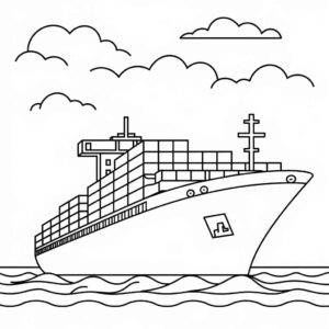Desenho de Navio Desenho Colorir Imprimir 25