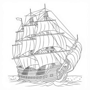 Desenho de Navio Desenho Colorir Imprimir 26