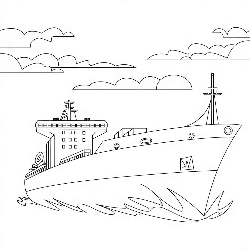 Desenho de Navio Desenho Colorir Imprimir 29