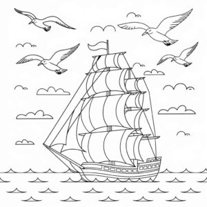 Desenho de Navio Desenho Colorir Imprimir 30